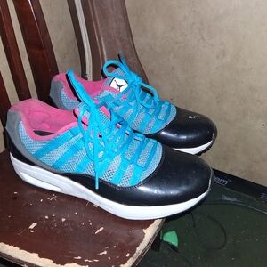 Jordan Athletic Shoes Black and Blue